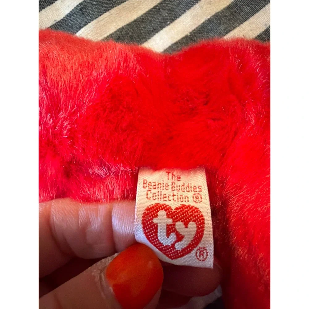 Ty Beanie Buddies Snort the Bull Red Plush Stuffed Animal 1998 Vintage Toy